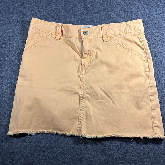 Vintage GAP Jeans Orange Cream Denim Mini Skirt – Size 6 - Picture 1 of 15